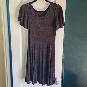 Sparkly vlack/gold vintage dress